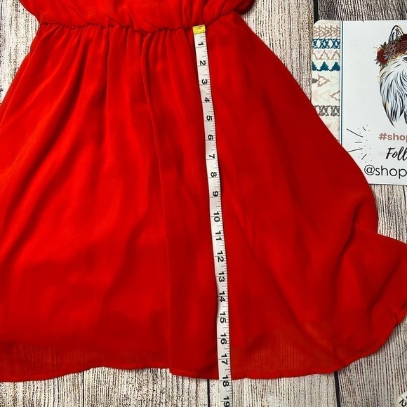 𝅺lush Bright Red Flawless Mini Dress Size Small NWT - Picture 10 of 11